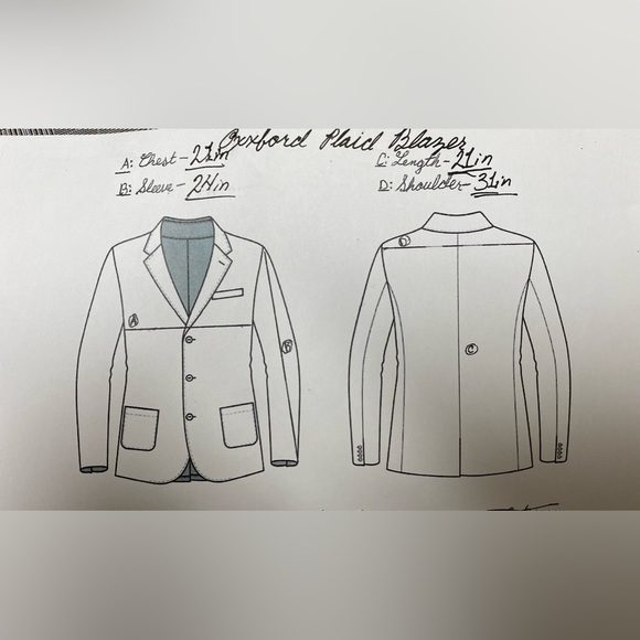 OXXFORD Blazer (44, Grey, Wool) - Picture 4 of 4